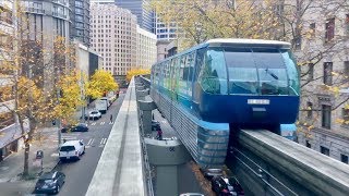 Seattle Monorail Beautiful Fall Colors [upl. by Marilou713]