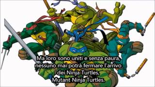 Tartarughe Ninja  Con noi  Gabriele Ponte  Sigla completa  Testo [upl. by Wurster125]