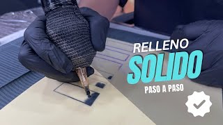 ✅ Cómo tatuar rellenos sólidos  técnica de relleno 🤩 [upl. by Aslin]