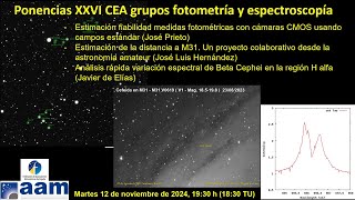 Ponencias presentadas al XXVI CEA por los grupos de fotometría y espectroscopía de la AAM [upl. by Inohtna602]