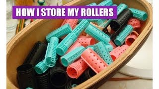 Roller Setting Natural HairHow I Store My Rollers [upl. by Anaoy322]