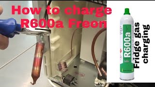 Fridge gas charging R600a  Hindi [upl. by Nirej]