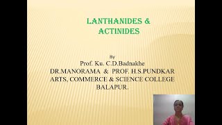 LANTHANIDES amp ACTINIDES CDB 2024 25 [upl. by Rabah148]