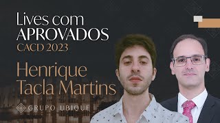 Entrevista com aprovados no CACD 2023  Henrique Tacla Martins [upl. by Oivatco899]