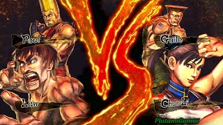 Street Fighter X Tekken Paul amp Law vs ChunLi amp Guile [upl. by Enilaf]