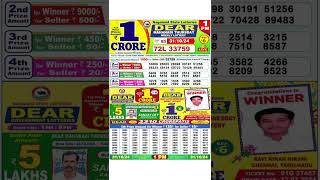 DEAR LOTTERY SAMBAD MORNING 1PM RESULT TODAY LIVE DRAW ON 31102024 NAGALAND [upl. by Woodring]