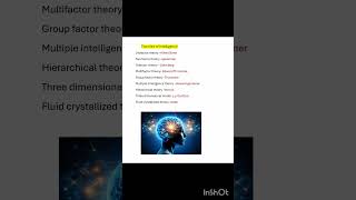 Theories of intelligence for ctet and B Ed Exam [upl. by Nnasor]