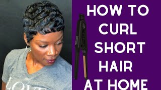 SELF QUARANTINE HOW TO CURL SHORT HAIR WITH FLAT IRONS AT HOME [upl. by Prue]