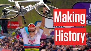 Highlights Mathieu Van Der Poel Makes History At 2024 Mens Tour Of Flanders [upl. by Lapo]