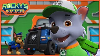 Police Cruiser Down Chases Wobbly Tire Problem  Rockys Garage  PAW Patrol Cartoons for Kids [upl. by Nojad]