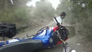 DOBLE CAIDA OFF ROAD AFRICA TWIN XRV 750RUTA COMPLETA [upl. by Reo]