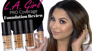 LA Girl PRO Coverage Illuminating Foundation Review  ArielHopeMakeup [upl. by Miki867]