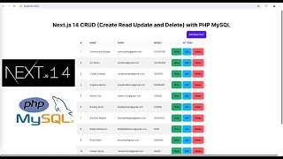 Nextjs 14 CRUD Create Read Update and Delete with PHP MySQL [upl. by Scully]