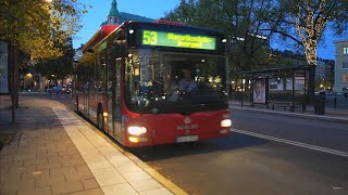 Sweden Stockholm bus 53 ride from Norra bantorget to Slussen [upl. by Acinok]