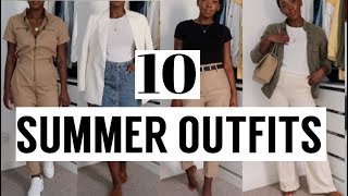 10 SUMMER OUTFITS  HampM ZARA TOSHOP NEWLOOK [upl. by Noloc]