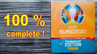 Panini Album quotUEFA Euro 2020 Tournament Editionquot 100  COMPLETE  FULL  LLENO  COMPLETO Euro 2021 [upl. by Talbott]