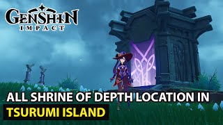 Genshin Impact  All Shrine of Depth Locations on Tsurumi Island Inazuma 22 Update [upl. by Hurlbut]