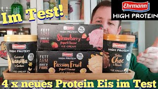 Ehrmann High Protein Eis im Test Caramel Vanilla Cashew Toffee Choc Peanuts amp Yogurt Eis [upl. by Mingche]