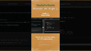 GFG POTD Solution Minimize the Heights II  Java Code with Full Explanation [upl. by Celisse]