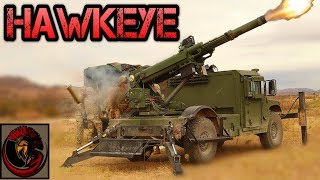 Hawkeye Mobile 105mm Howitzer  SHOOT AND SCOOT [upl. by Notniw724]