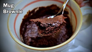 Chocolate Brownie in Microwave Eggless  Mug Brownie [upl. by Eram]