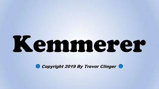 How To Pronounce Kemmerer Wyoming [upl. by Auberbach]