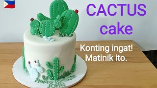 Making a 1 tier cactus cake ArtCakes [upl. by Alfreda]