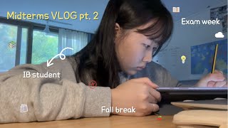 Midterms VLOG pt2📚exam week cramming [upl. by Anayaran]