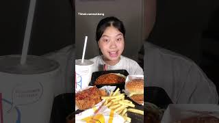 Mukbang lotteria cùng vân nhé fooodreview koreancuisine food review [upl. by Olcott]