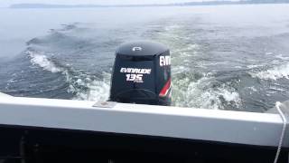 Evinrude etec 135 HO on a stratos xls 185 [upl. by Vassily]