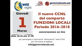 il CCNL delle quotfunzioni localiquot 20162018 [upl. by Uolymme]