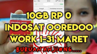 INDOSAT KUOTA GRATIS 10GB MARET 2018 [upl. by Lenoel]