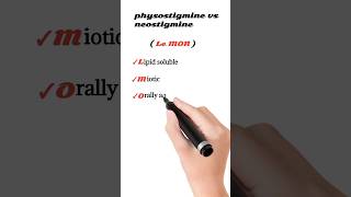 physostigmine vs neostigmine  pharmacology mnemonics [upl. by Lissi943]