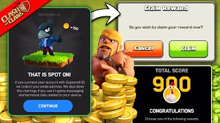 Supercell Quiz  Claim Your FREE Rewards in Clash of Clans [upl. by Atnicaj837]