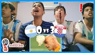 Argentina 0 Vs Croacia 3  Mundial Rusia 2018  Reacción amigos [upl. by Floris604]