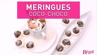 Meringues noix de coco amp chocolat  regalfr [upl. by Emelun]