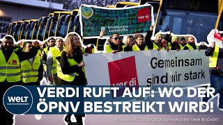 DEUTSCHLAND quotRund 48 Stunden Streikquot Tarifkonflikt führt zu Nahverkehrschaos Wo gestreikt wird [upl. by Studley321]