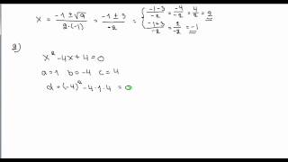 Eksempler på løsning af andengradsligninger [upl. by Holloway144]