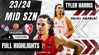 Tyler Harris Highlights 202324  Saudi Arabia WASL League  Al Shamal [upl. by Esyak228]