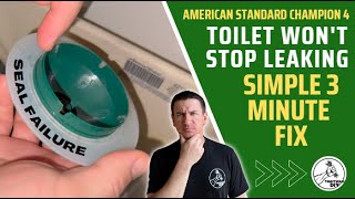 SIMPLE 3 Minute Fix For A Leaky Toilet  American Standard Champion 4 Toilet Leak  Toilet Running [upl. by Tann]