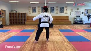 Taebaek   3rd BlackBelt FormPoomsae  Step by Step [upl. by Trotter]