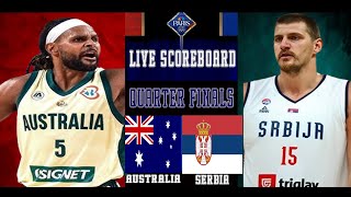 AUSTRALIA VS SERBIA  PARIS BASKEBALL MENS OLYMPICS 2024  LIVE SCOREBOARD [upl. by Suillenroc]