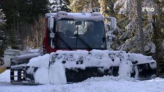 Fichtelgebirge  Ochsenkopf 25000 Kubikmeter Kunstschnee retten SpätStart in die Wintersaison [upl. by Rheinlander]