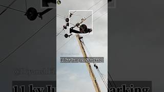 11 KV Jumper Sparking pgvcl geb electrician linemanwork wireman shorts [upl. by Riddle]