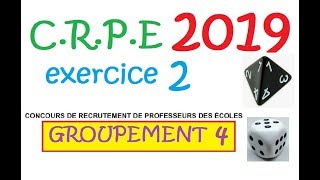 corrigé CRPE 2019 groupement 4 Maths exercice 2 probabilité Les deux dés [upl. by Ennairb]