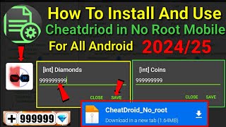 How To Install And Use cheatdroid In No Root Mobile Devices For Any Android  2024 [upl. by River273]