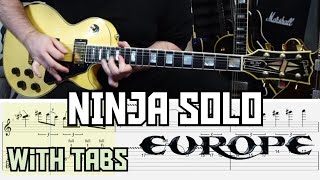 NINJA GUITAR SOLO  EUROPE WITH TABS [upl. by Emoryt]