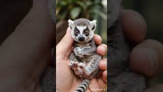 Tiny Lemur in Your Hand Adorable Mini Jungle Explorer 🐒🌿 TinyTales cute animals tinypets [upl. by Jerald]