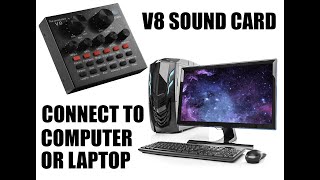 HOW TO CONNECT V8 SOUND CARD TO COMPUTER  PC  LAPTOP FOR RECORDING amp STREAMING WIRING PROCEDURE [upl. by Ydnerb]