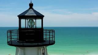 Gasparilla Island Lighthouse at Boca Grande FL Drone Video [upl. by Werra]